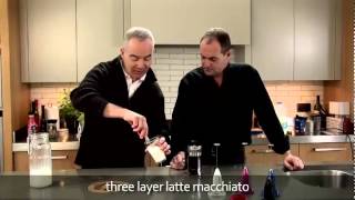 aerolatte  milk frother makes three layer caffè latte macchiato [upl. by Eicyac]