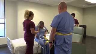 Physical Therapy Transfer Training  How To Transfer From Wheelchair To Bed [upl. by Ahsienom]