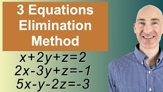 Solving Systems of 3 Equations Elimination [upl. by Valenba]