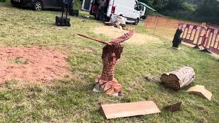 A fabulous range of wooden sculpture at Caerleon festival 2024 [upl. by Ecirtak]