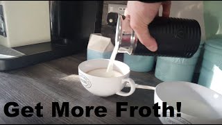 How to Get More Froth from Your Nespresso Coffee Aeroccino  Nespresso tips and help [upl. by Howie247]