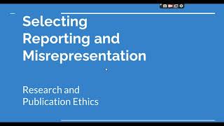 Selective Reporting and Misrepresentation of data Research and Publication ethics Phd coursework [upl. by Nnylarej415]