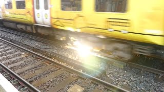 Merseyrail 507 009 making arcs at Birkdale station [upl. by Nosmas]